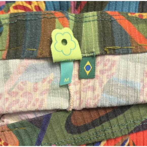 Farm Rio Multicolor Tropical Print Skirt Sz M Casual Comfy Flowy Relaxed Fit - Picture 6 of 6